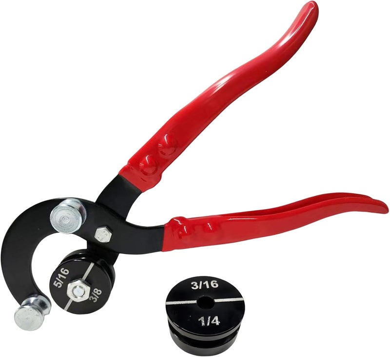 MTRPS 4 in 1 Tube Bending Pliers, 3/16" 1/4" 5/16" 3/8" Professional Brake Lines Bending Tool, 90 Degree Manual Tubing Bender for Copper Brass Aluminum and Thin Steel Pipes - Image 1